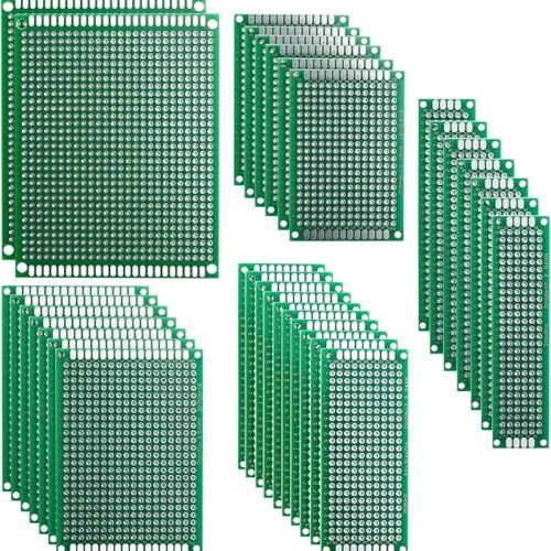 09 Cartes PCB Prototype, Carte de Circuit Imprimé à Double Faces pour Board DIY 5 Tailles (2X8cm 3X7cm 4X6cm 5X7cm 7X9cm)_Matériau FR4 de Haute Qualité